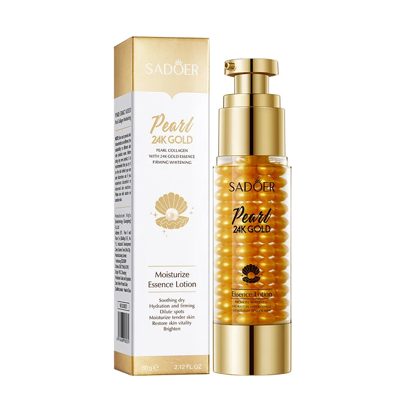 SADOER 24K Golden Pearl Collagen Face Serum Facial skincare Moisturizing Facial Toner Firming Nourishing Face Essence Skin Care