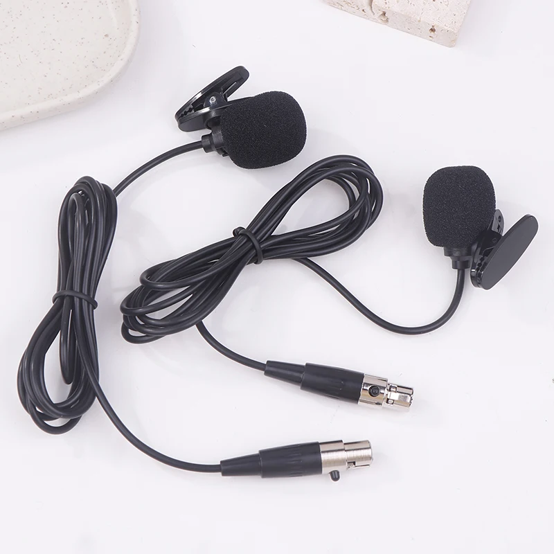 Micrófono de solapa Lavalier profesional para AKG, transmisor Bodypack inalámbrico Sennheiser, Mini XLR de 3 pines bloqueable de 4 pines
