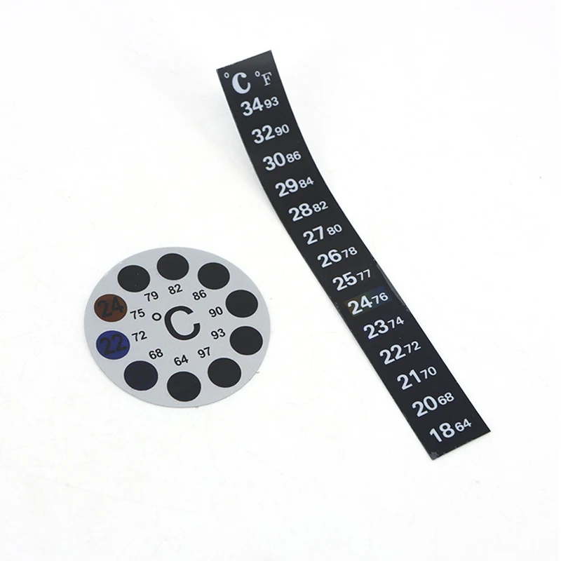 

1 шт., 2 шт., полоска для аквариума, наклейка для обесцвечивания, термометр, наклейка, клейкая липкая наклейка с двойной шкалой, инструменты для температуры v