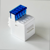 (10Pcs/Pack) Linkwylan CAT3 Telephone Keystone Jack Toolless Module Network Voice Tool-free to RJ11 6P4C Female White