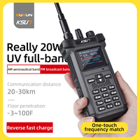 Professional Long Range Walkie Talkie Powerful Portable VHF UHF Radio Communicate Transceiver Wireless Device 20W KSUN UV119D