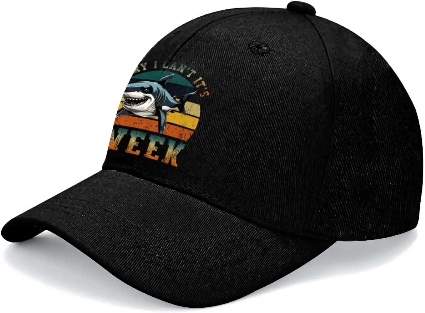 Sorry I Can't It's Week Funny Shark Lover Baseball Caps for Adult