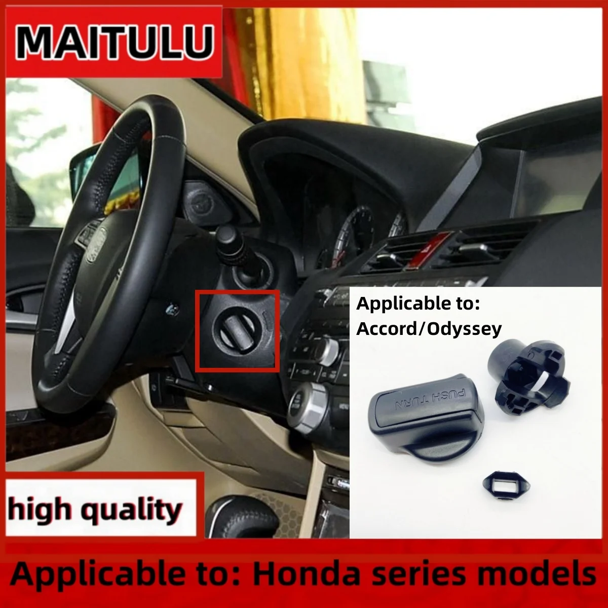 35104-Snb-J01 For Honda 2008 2009 2010 2012 2013 8th Accord Sprior Odyssey ​Car Keyless Start Ignition Lock Knob Plug Switch