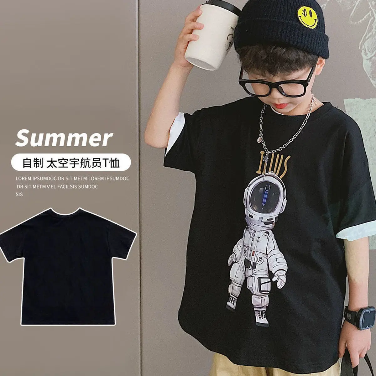 

100% Cotton Boys Short-sleeved T-shirt Summer New Children's Clothing Summer Children's Half-sleeved Middle-aged Children's Top