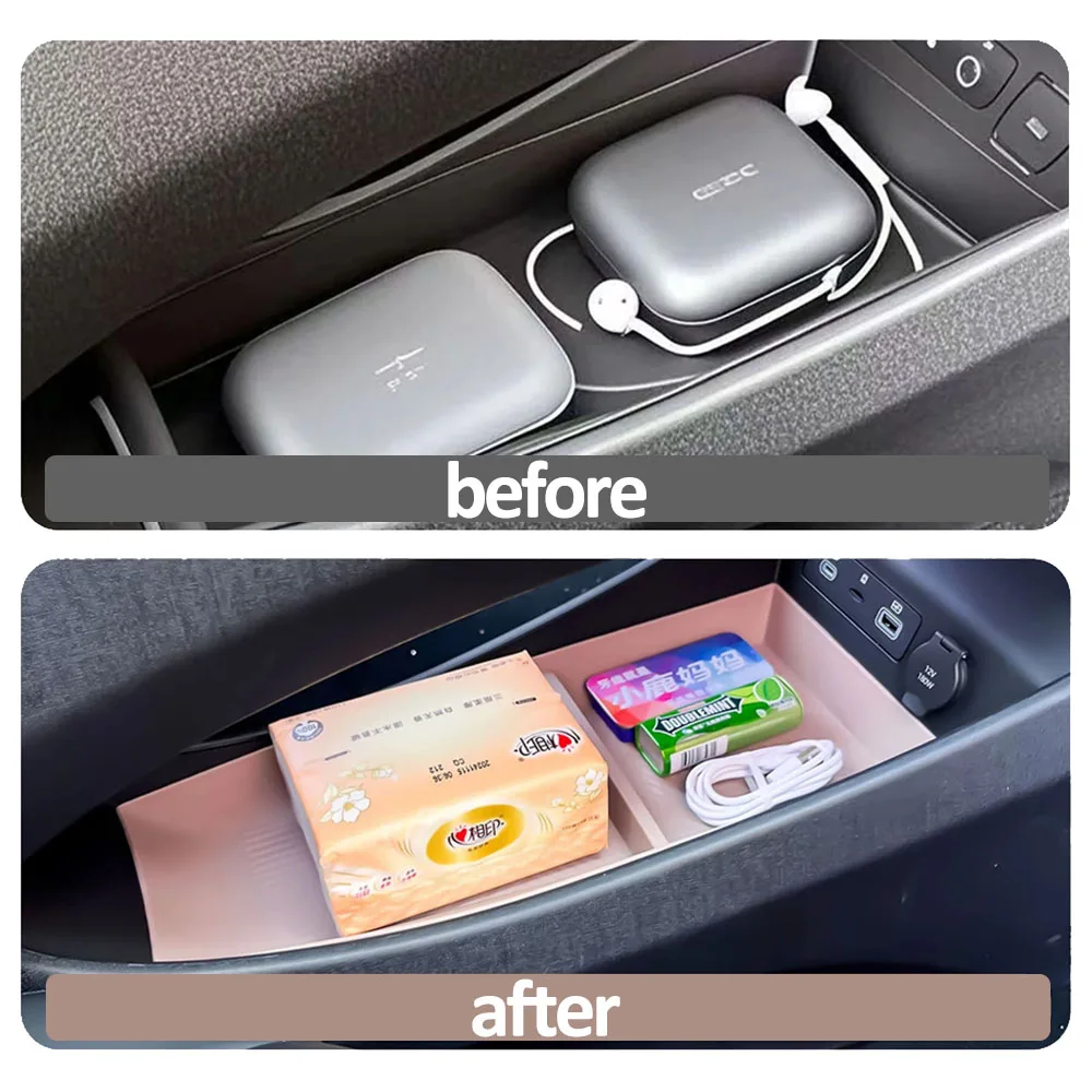 صندوق تخزين تحت التحكم المركزي لـ BYD Dolphin Smart Driving Edition 2025 ملحقات السيارة TPE مقاومة للماء والبقع