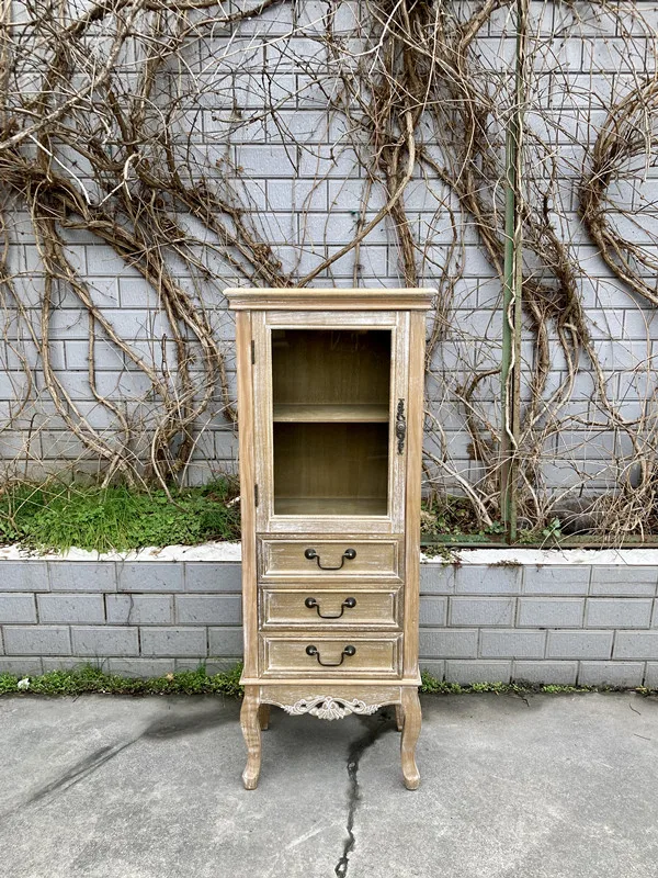 Foreign trade American country old carved figure acrylic storage cabinet