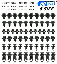 6 Size 60Pcs Auto Fastener Clips for Toyota Land Cruiser Prado 150 Avensis Prius Crown