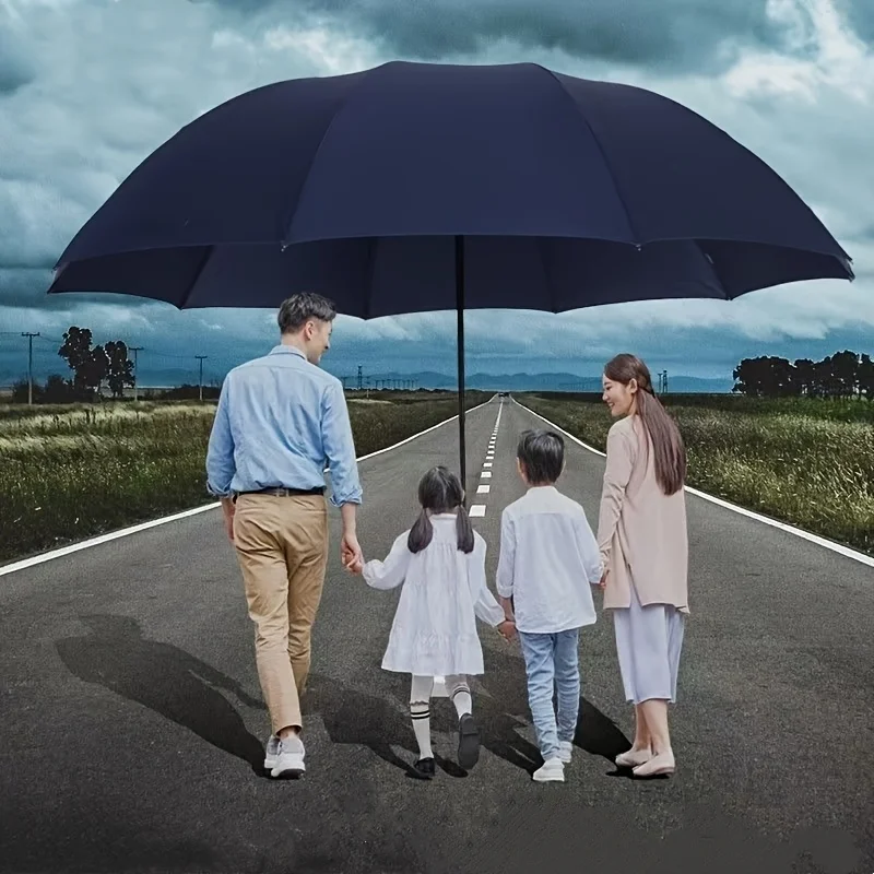 Großer supergroßer Regenschirm für Männer und Frauen, Doppelgebrauchs-Regenschirm für Sonne und Regen, Stärkung