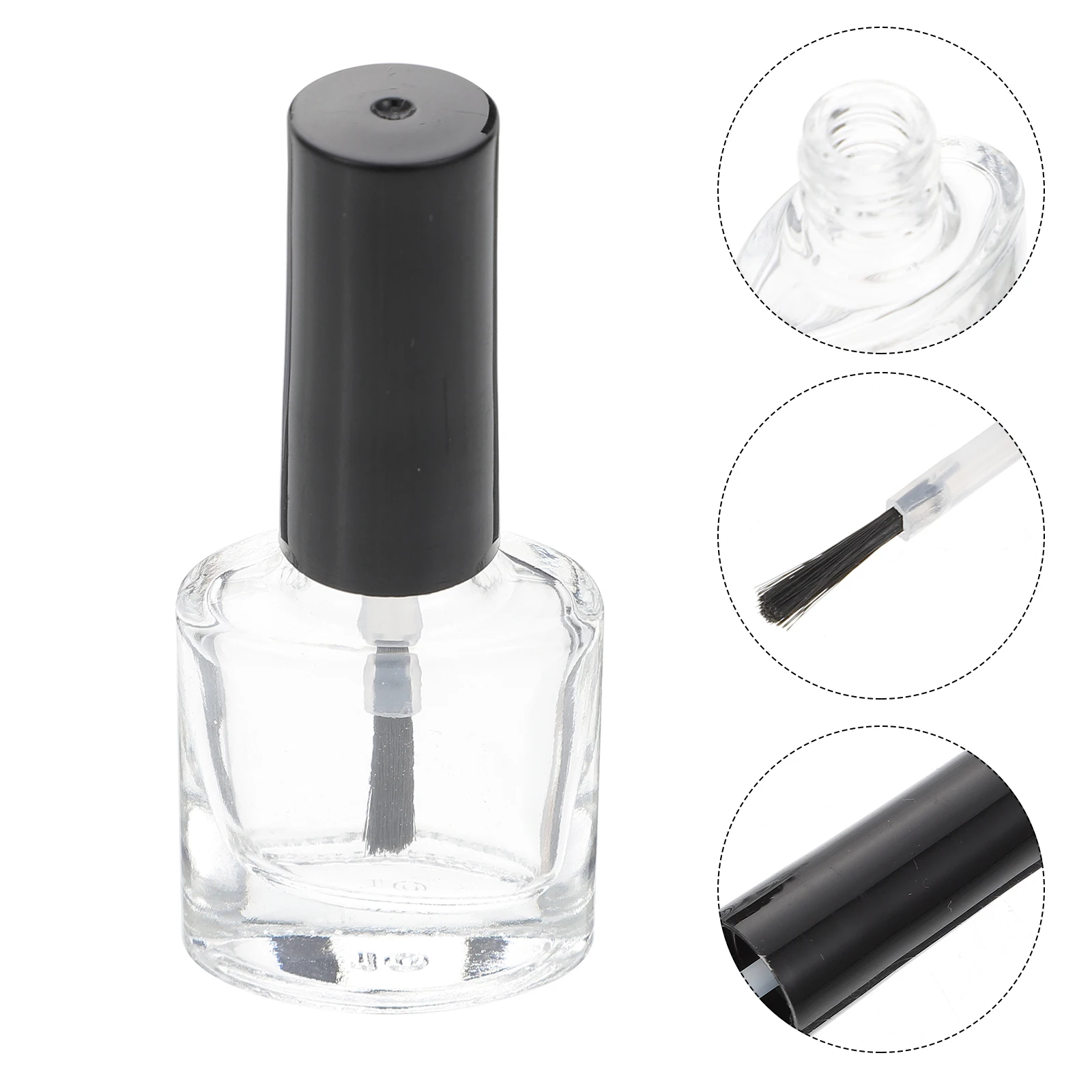 Botellas de Gel para uñas de 20 piezas, envases vacíos de esmalte de uñas de 10Ml, diseño portátil a prueba de fugas para almacenamiento de solventes de aceite líquido, elegante