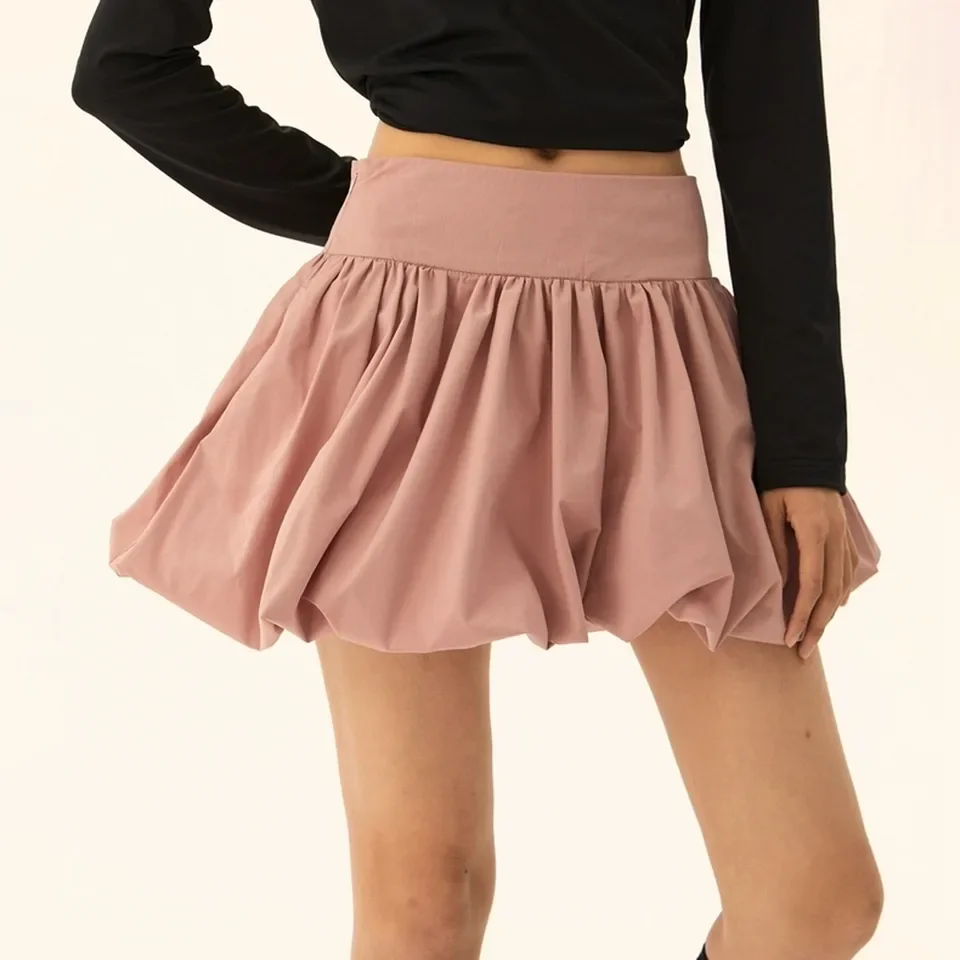 Top Selling Skirts For Women Plus Size Elegant Puff Skirt For Women Summer Chic Design Solid Color Flared Skirt Ropa De Mujer