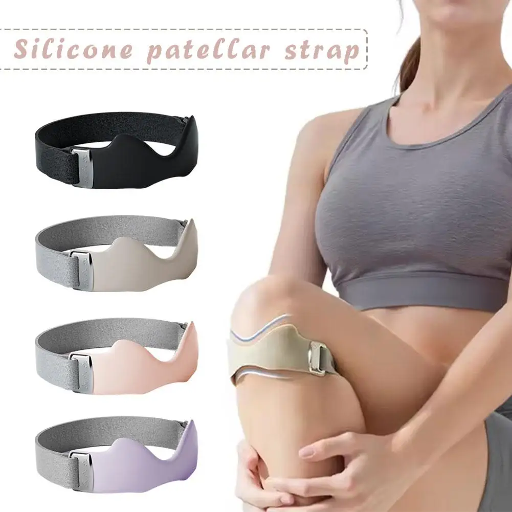 

Silicone Patella Band Knee Pads Elastic Adjustable Sports Straps For Running Climbing Protect Knee Knee Brace Men And Women