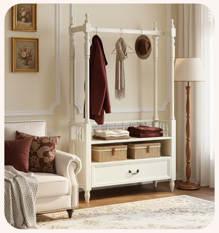 CX hanger storage bedroom pure coat rack living room hanger all solid wood