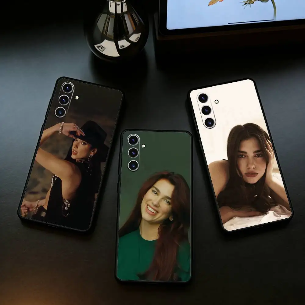 

D-Dua Lipas Singer Phone Case For Samsung Galaxy A73,21,22,32,71,53,52,51,80,5G Soft Black Cover