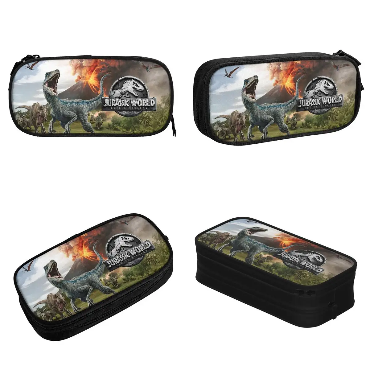 Imagem -02 - Jurassic World Dinosaur Pencil Cases Fun Pen Box Material Escolar Papelaria Presente para Estudante