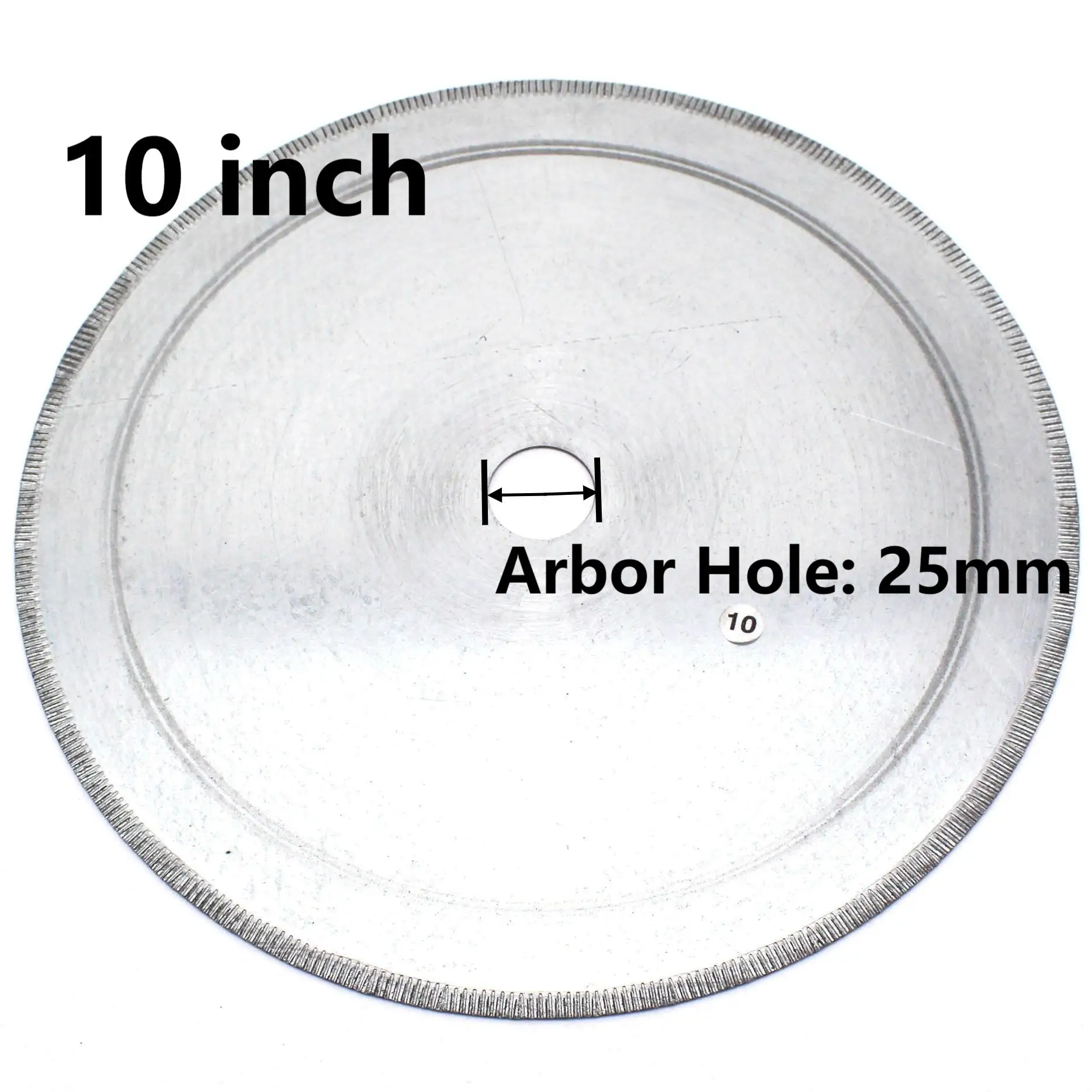 

10 дюймов, 250 мм, зубчатый обод, алмазная гранильная пила, режущий диск, отверстие для оправки, 25 мм для камня, нефрита, ювелирных изделий, агата