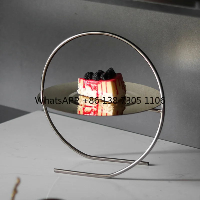

Simple afternoon tea dessert table ornament light luxury cake traydisplay stand model room hotel exhibition hall soft decoration