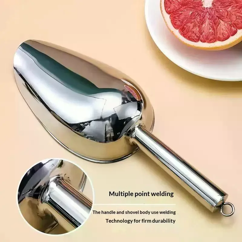 Thickened Stainless Steel Ice Scoop Bar Restaurant Food Shovel Tool