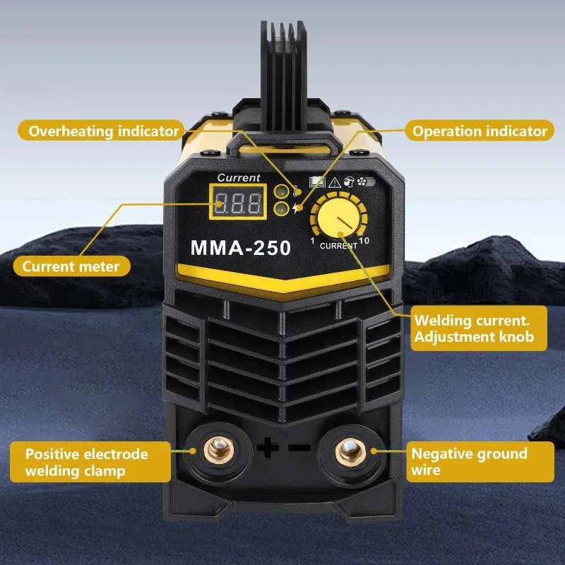 

【Professional Grade】TX MMA-250 Portable Welding Machine IGBT Inverter Arc Electric Welder 20-250A Adjustable Compact Home DIY We