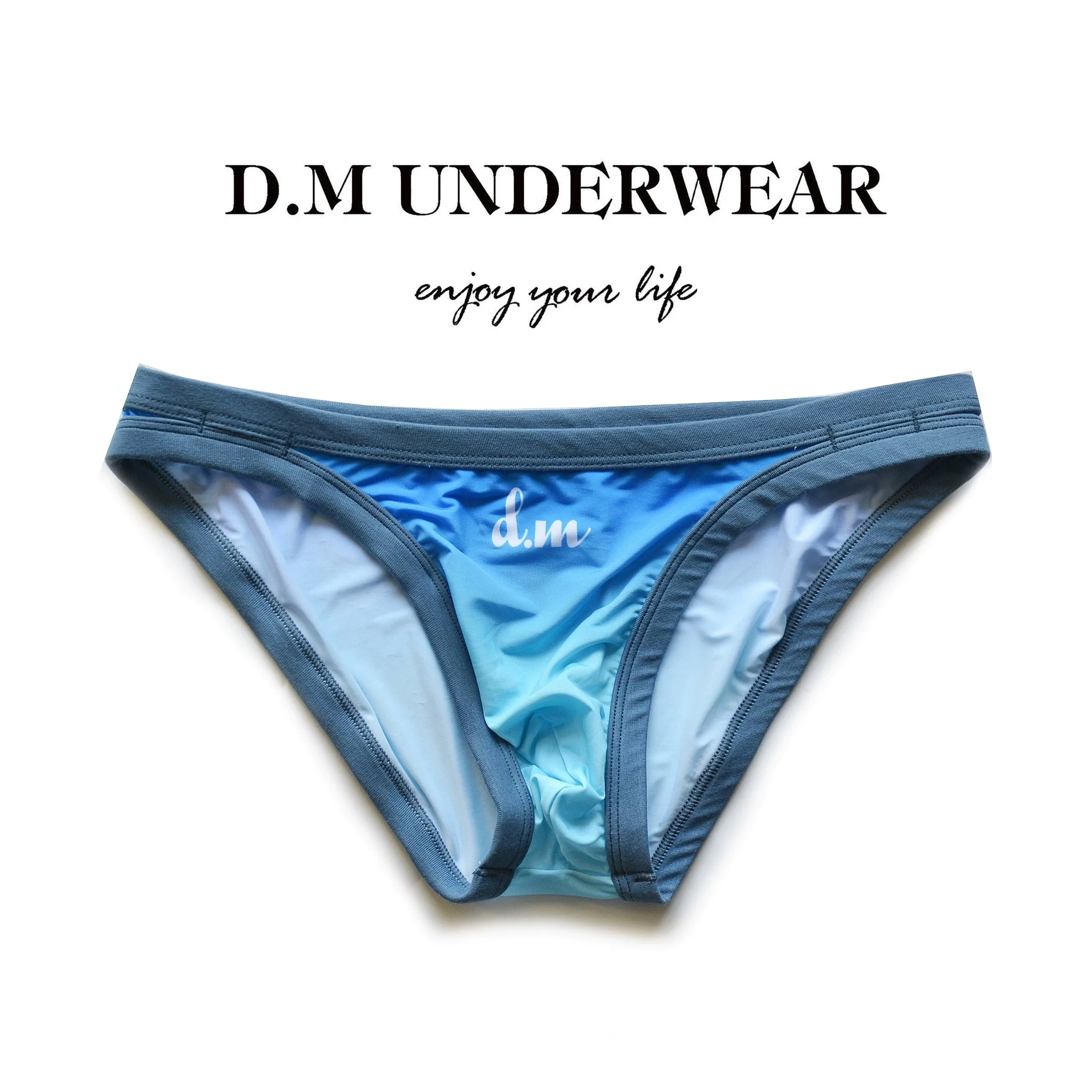 Fashion Male personality men's Letter pattern Smooth Brief comfortable low waist Underwear