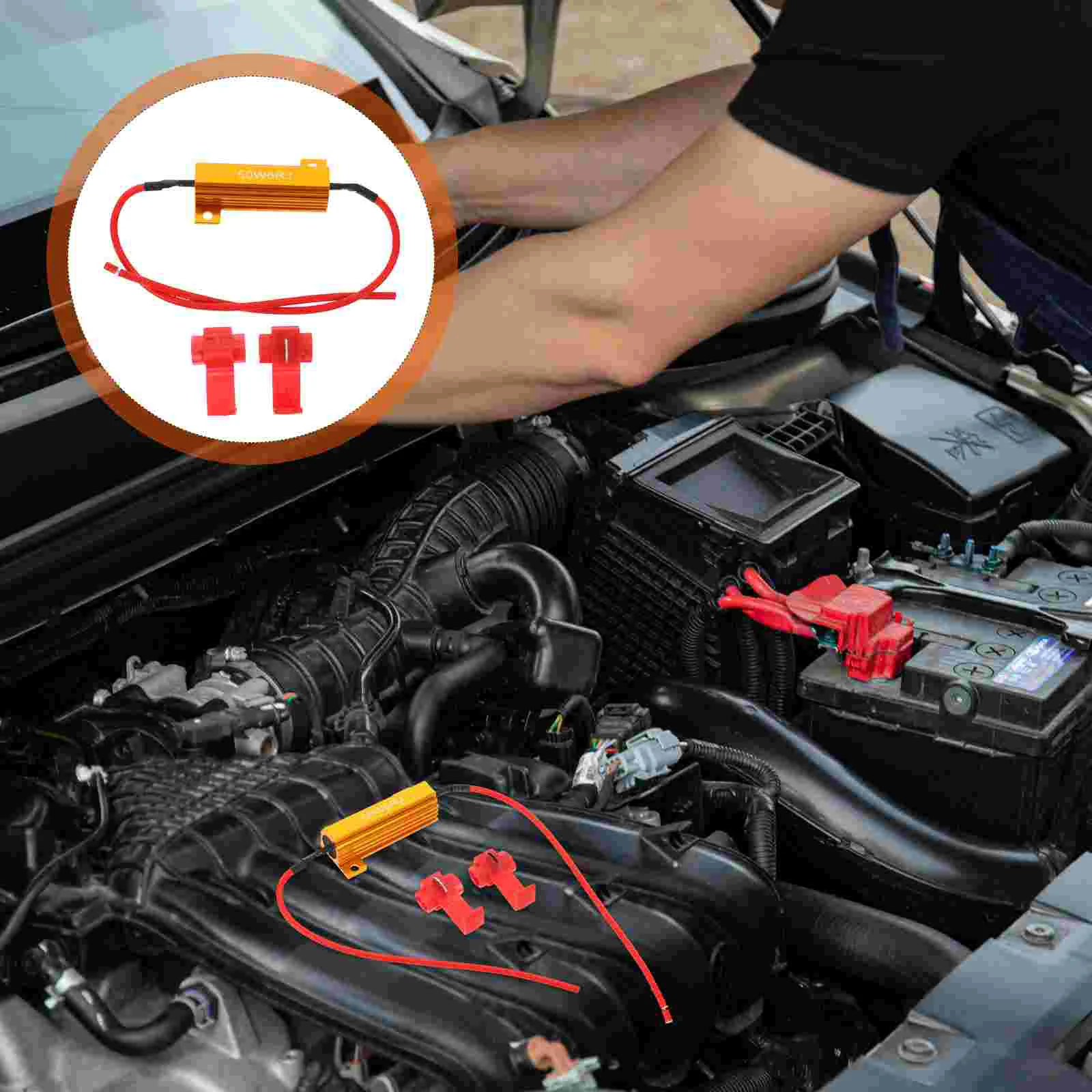 Automotive Resistance Resistor Kit Car LED Turn Signal 50w 6-ohm Load Resistors High Power
