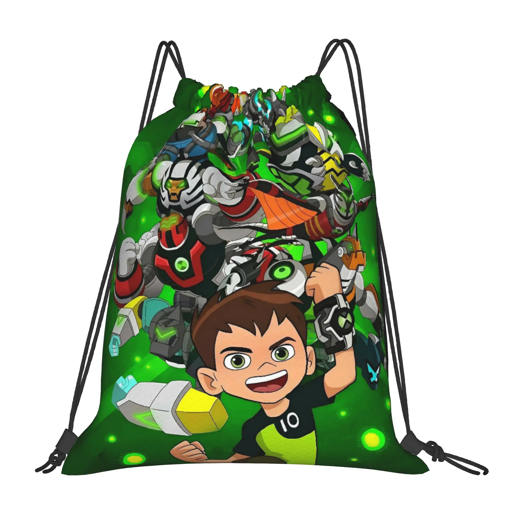 Ben 10 Alien Ben Tennyson Omnitrix Game Drawstring Bag  Waterproof Vintage Backpack Football Gym Sackpack String Bags For Couple