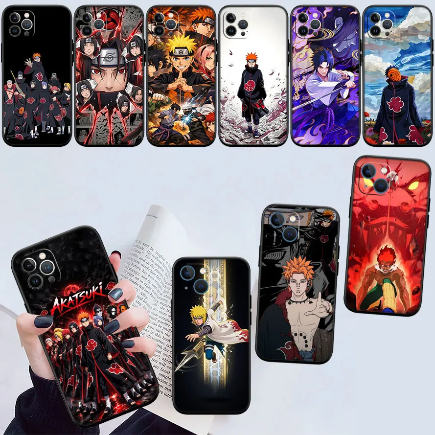 AR3 Akatsuki Naruto Shell Phone Case for Samsung Galaxy S20 S21 S22 Ultra FE Plus A21S A22 A24 A25 A26 A30 A30S A31