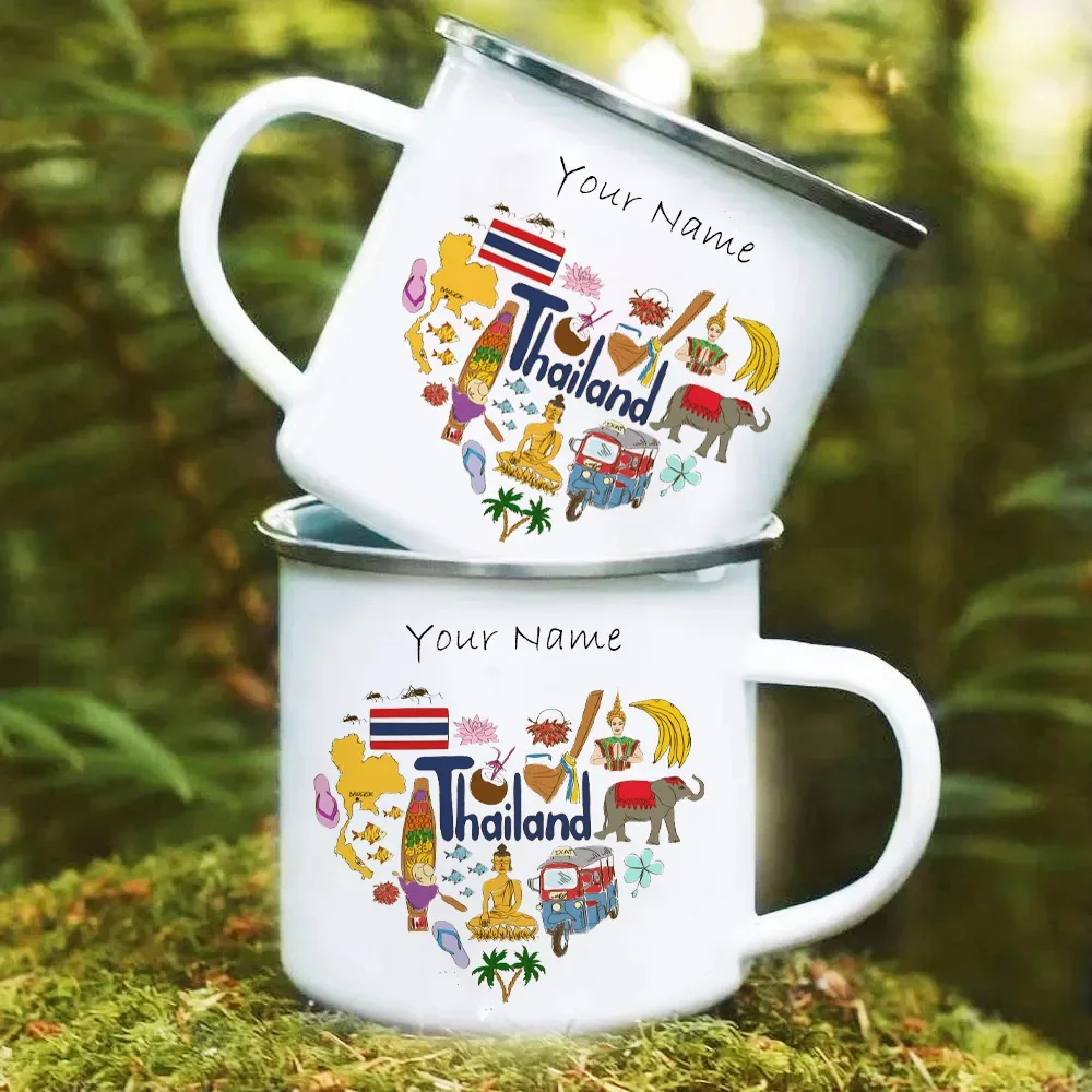 Your Text Printed on the Metal Cup Creative Thailand Customized Enamel Mug Beer Cup for Coffee Mugs Sent. Very Cool Gift. Cupshe