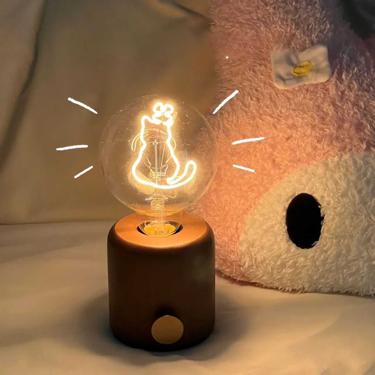 Cat Lamp Bedroom Bedside Atmosphere Night Light Creative Gift Desk Lamp Portable Charging Birthday Gift