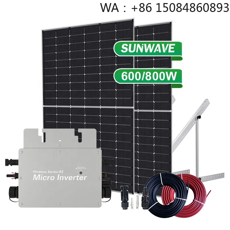 Plug And Play Solar SystemBalcony Solar MicroinverterSunwave 300W-1200W Monocrystalline Silicon MPPT Lithium Ion IP65 Balcony So