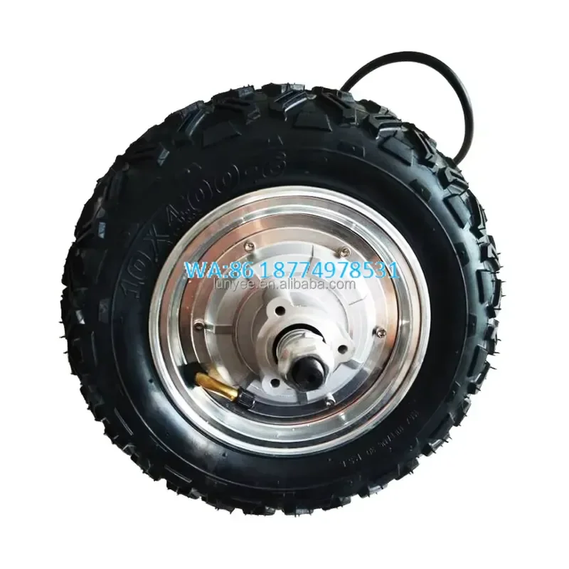 Wmwmnu for 10 Inch 48V 800W Dual Shaft Single Shaft Brushless Hub Motor Disc Brake Scooter