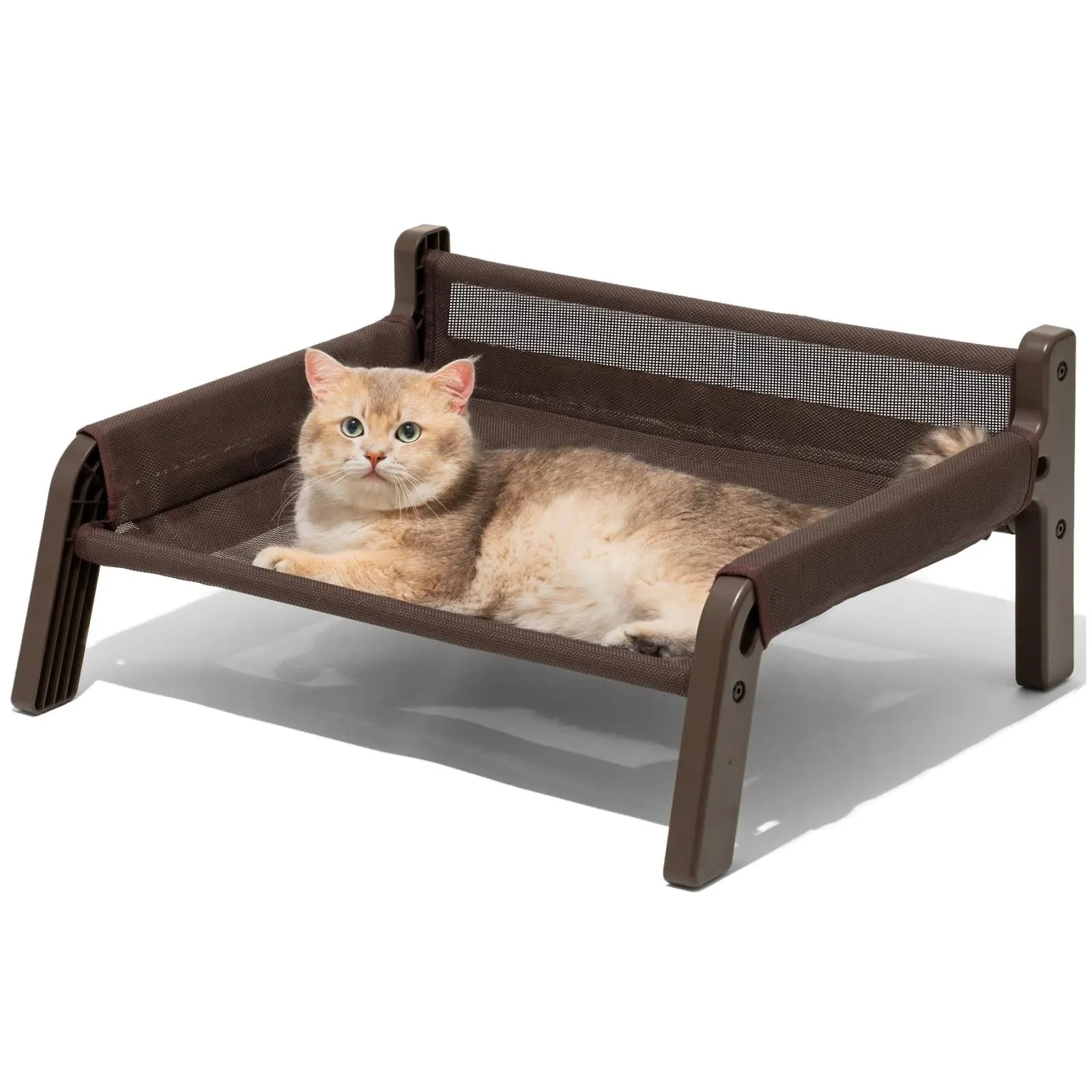 MEWOOFUN-Raised Cat Bed, Elevated Pet Sofa for Cats and Small Dogs, Non-Slip Pet Couch for Comfort and Support, Indoor  Outdoor