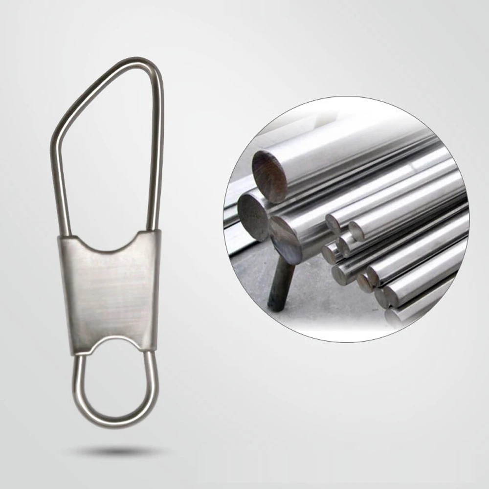 DNDYUJU 50-100 قطعة الكربون الصلب الصيد موصل الصيد إغراء المفاجئة الصيد تحمل وصلة دوّارة لصيد الأسماك دبوس معالجة الصيد هوك أدوات #4