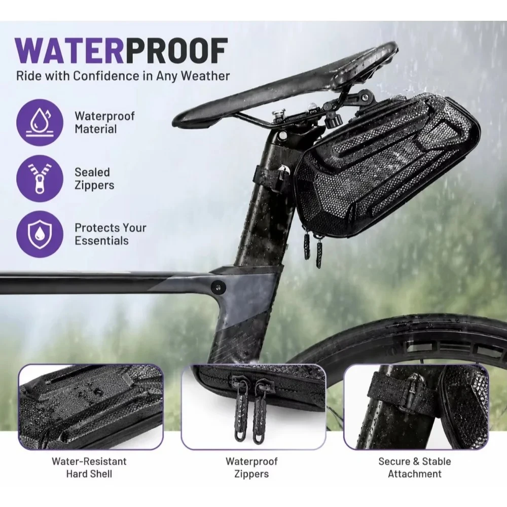 Rechargeable 36V 48V 52V 10Ah 12Ah 14Ah 16Ah Lithium Battery Pack Waterproof Hook Bag Compatible for 150W-500W Bike Power Source