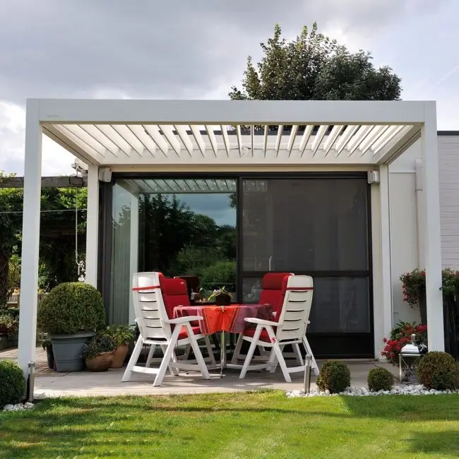 Outdoor Panoramic Fashionable Casual Rainproof Pavilion Affordable Price Durable Garden Gazebo Easy To Install Aluminum Pergola
