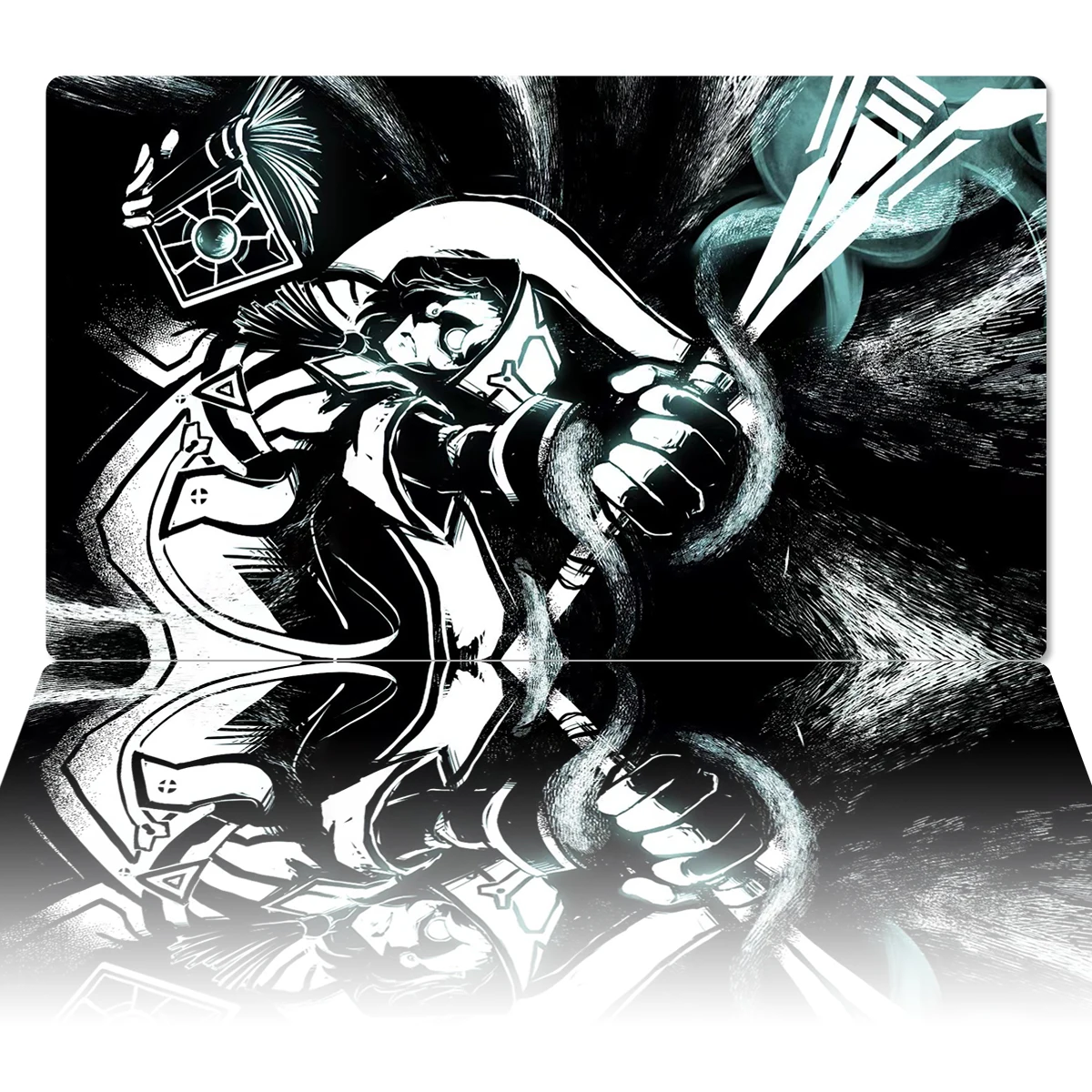 YuGiOh Aleister The Invoker Playmat TCG CCG Board Game Duel Trading Card Game Mat Anime Mouse Pad Custom Desk Mat Zones Free Bag