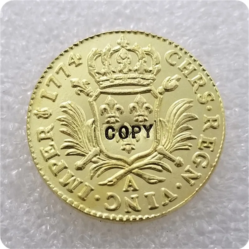 COPY REPLICA 1774 France Louis Gold  Coin Copy