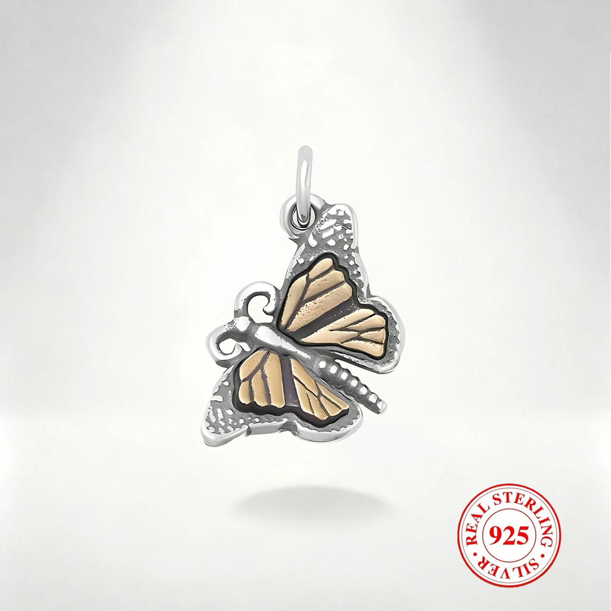

1 шт. подвеска-бабочка из стерлингового серебра S925, изысканный и красочный кулон «сделай сам», подходит для декора ожерелья и браслета «сделай сам»