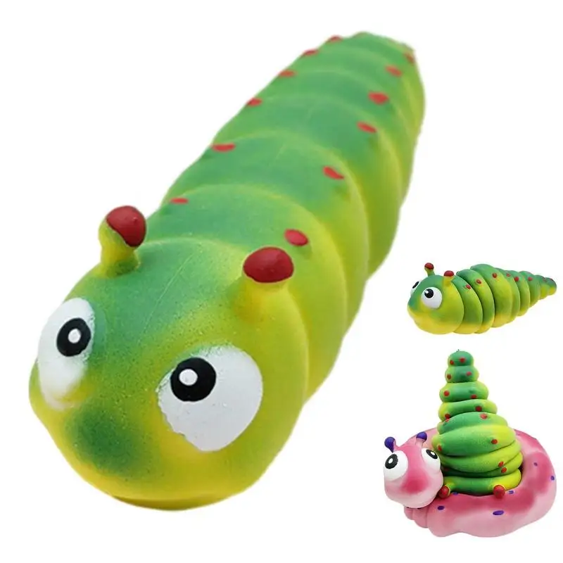 

Cute Caterpillar Squeeze Toy Colorful Anti Anxiety Sensory Toys Vent Artifact soft Caterpillar Toy Fidget Pinch Toy for Children