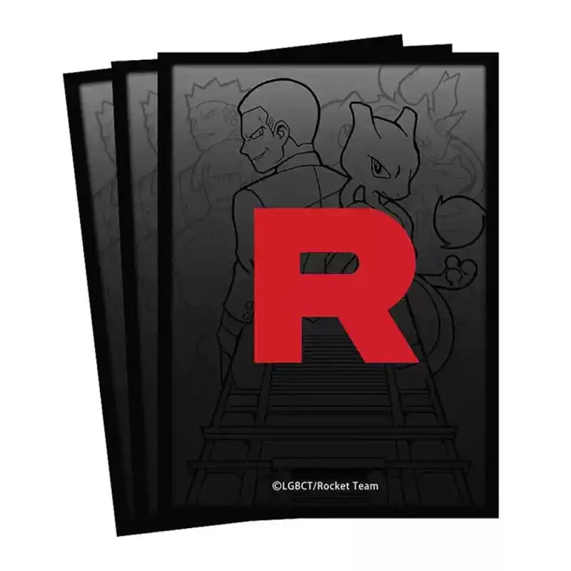 64 pièces/ensemble Rocket Team Giovanni manchon de carte Flash PTCG Anime jeu Collection carte housse de protection cadeau jouet 66*91mm