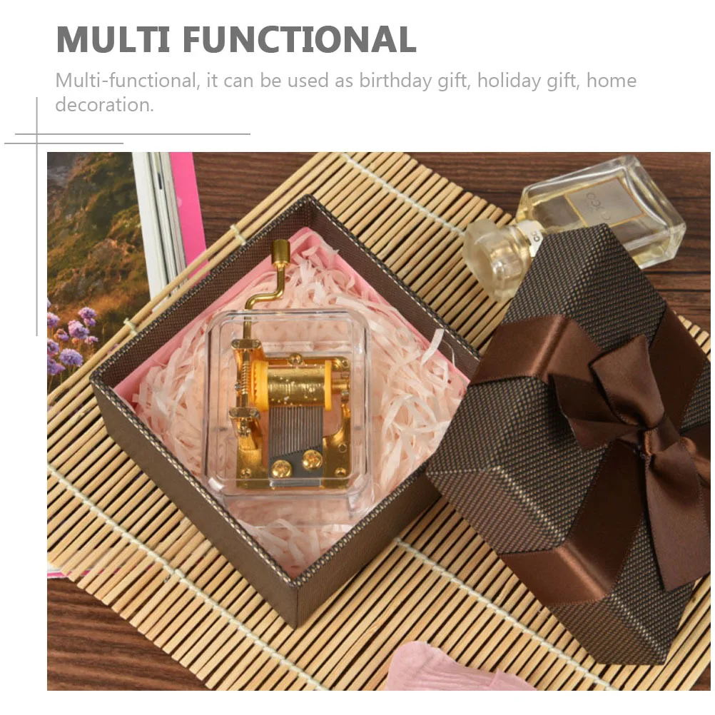 

Exquisite Musical Box Delicate DIY Hand Crank Music Craft Exquisite Decorative Mini Music Box Gift for Kids Girls Women Home