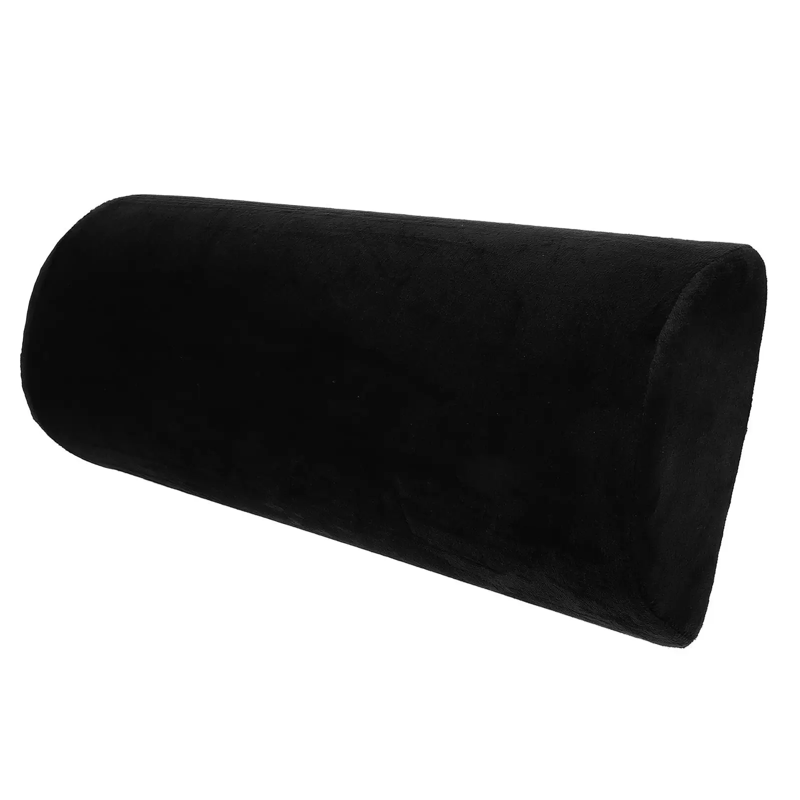 

Memory Foam Waist Pillow Half-round Leg Bolster Black Wedge Knee Travel Pillow for Legs Home Office Use Detachable Lumbar