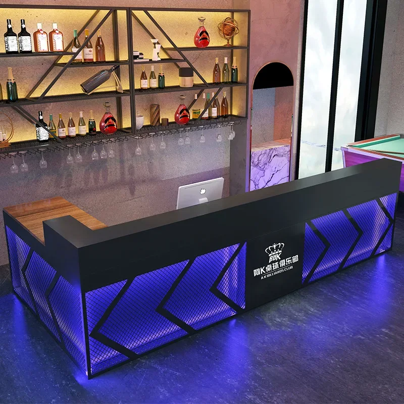 Industrial style bar checkout page restaurant retro corner wrought iron barbecue shop billiard hall