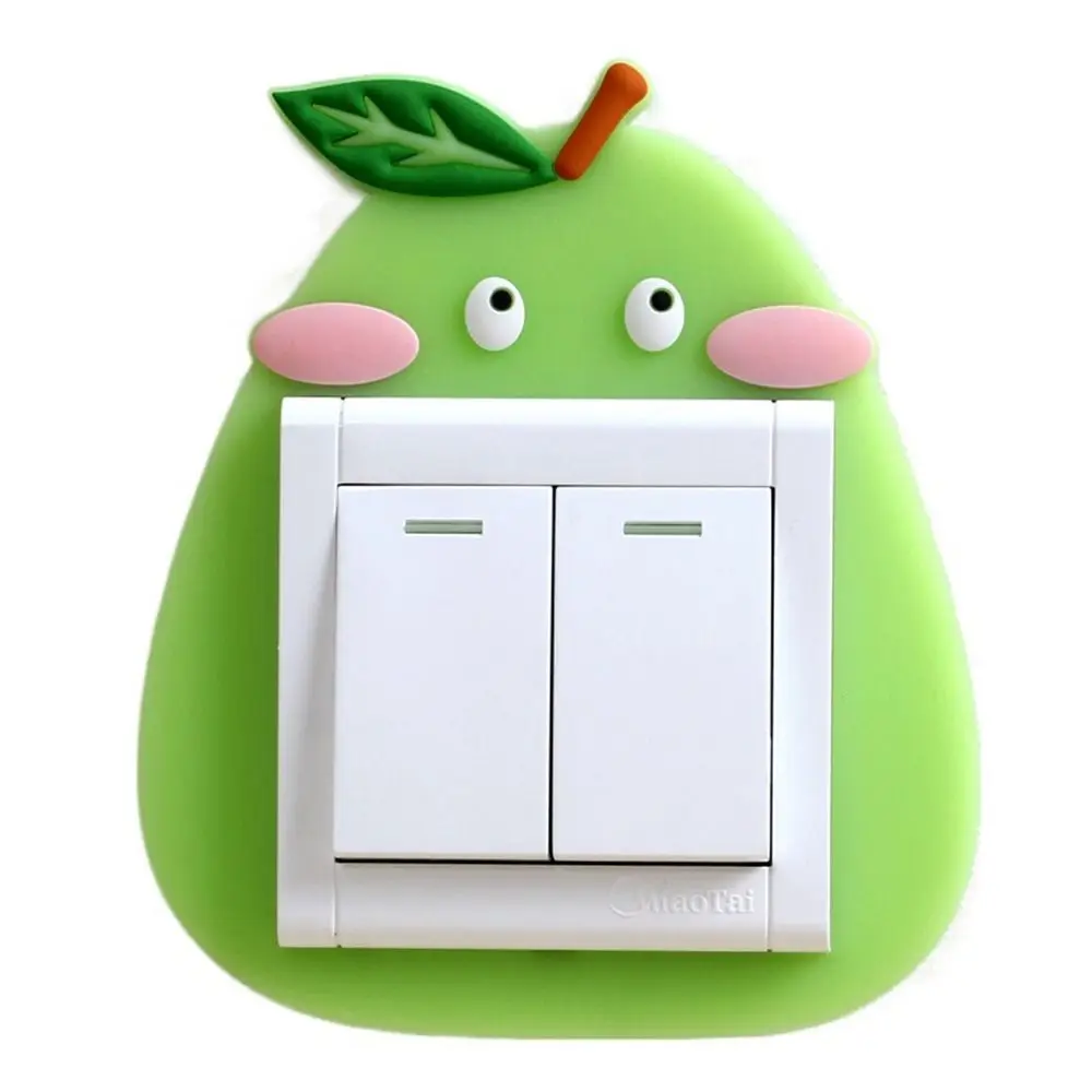 Dust Protective Silicone Switch Sticker Animal Fruit Luminous Switch Cover Silicone Transportation Decoration Stickers