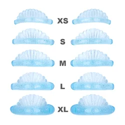 New 5 Pairs Glitter sky blue Shell Shape Eyelash Extension Silicone Pads super soft  Lash Lift Perm Pad Grafting Lashes Tools