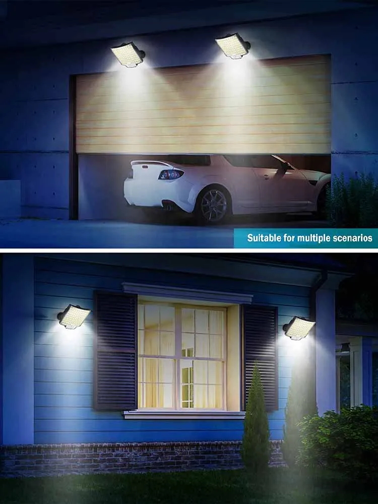 Solar Light Outdoor 106 LED Spotlights IP65 Waterproof Motion Sensor Human Induction Solar Flood Security Lights 3 Modes