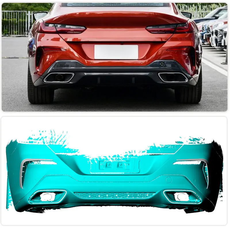 Car Rear Bumper Air Vents Trims for BMW 8 Series G16 M850i M Sport Gran Coupe 4-Door 2018-2022 Prepreg Dry Carbon Rear Canards