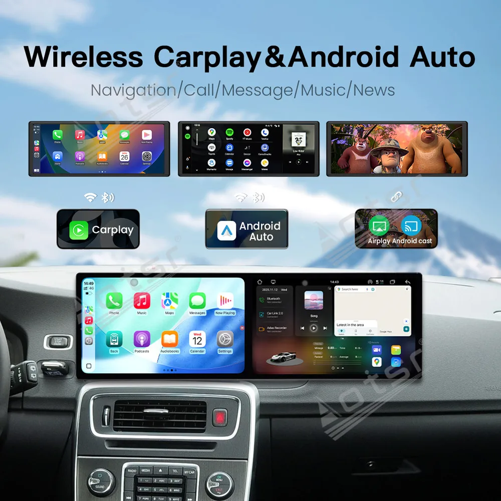 

Dual 10.1’’ Android 15 Carplay For Volvo V60 2012-2018 GPS Navigation Car Radio HD Touch Screen Auto Stereo Car Accessories