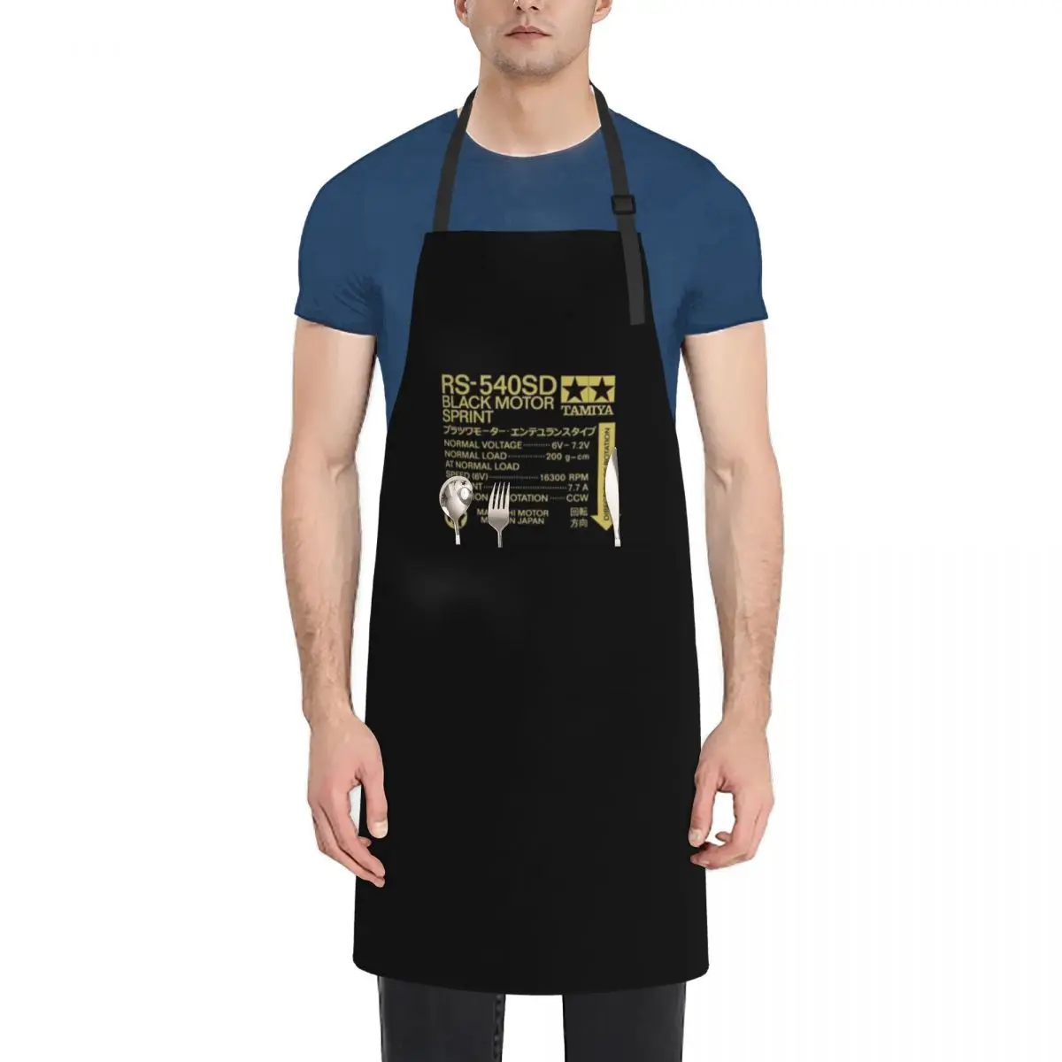 Tamiya Black Motor Sprint Label Apron For Men Home and kitchen products Apron