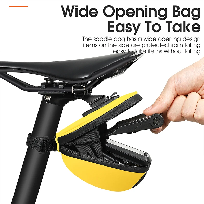 WEST BIKING 0.4L Mini Bicycle Hard Shell Saddle Bag Waterproof Portable Bike Tools Storage Tail Bag MTB Road Bike Accessories