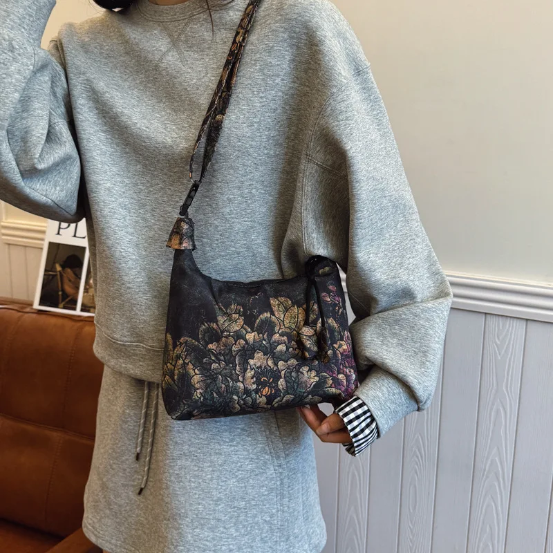 Moon Lake New Chinese-Style Women's Summer Single-Shoulder Crossbody Bag Handbag Dumpling Bag